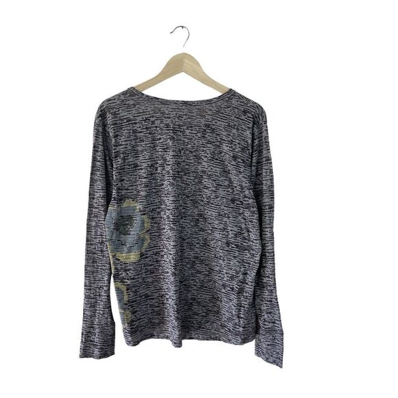 Aventura XXL 2XL Top Burnout Fabric Long Sleeve Pullover Flower Womens - Picture 3 of 15